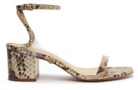 Skye Block Heel in Natural Snake *FINAL SALE*