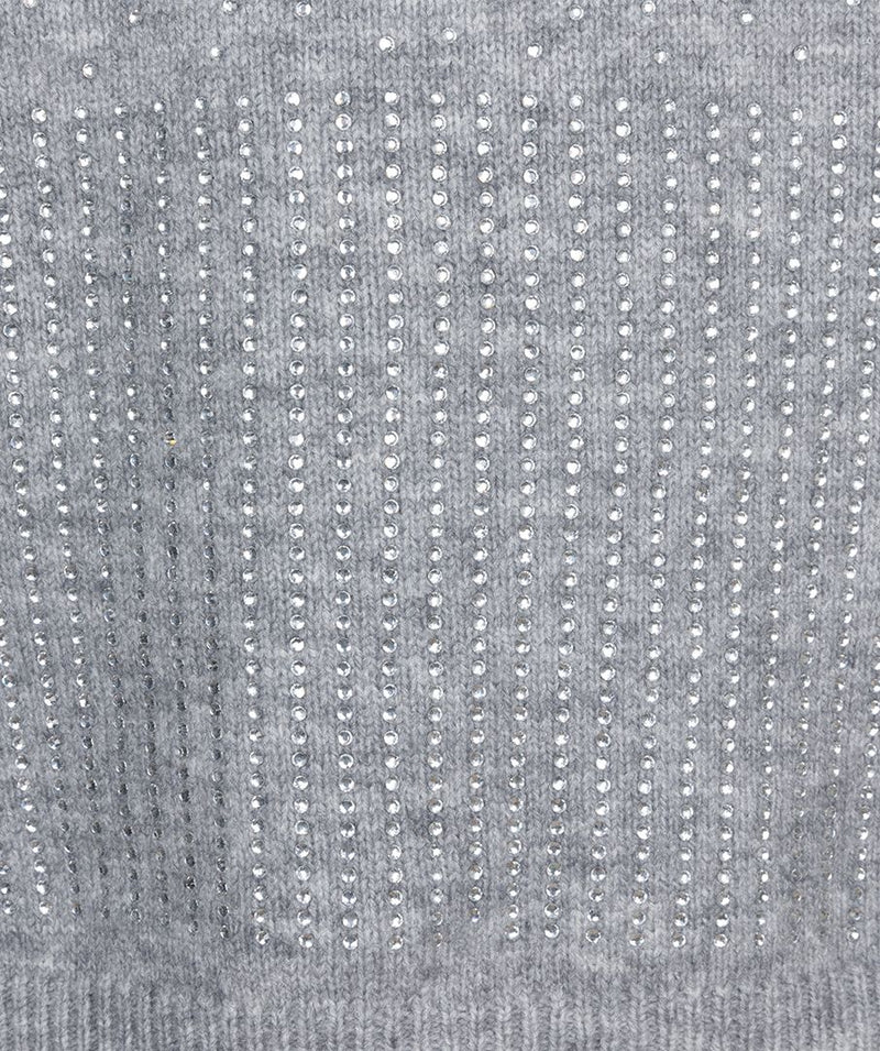 Melange Strass Stone Sweater in Grey