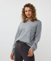 Melange Strass Stone Sweater in Grey