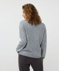 Melange Strass Stone Sweater in Grey