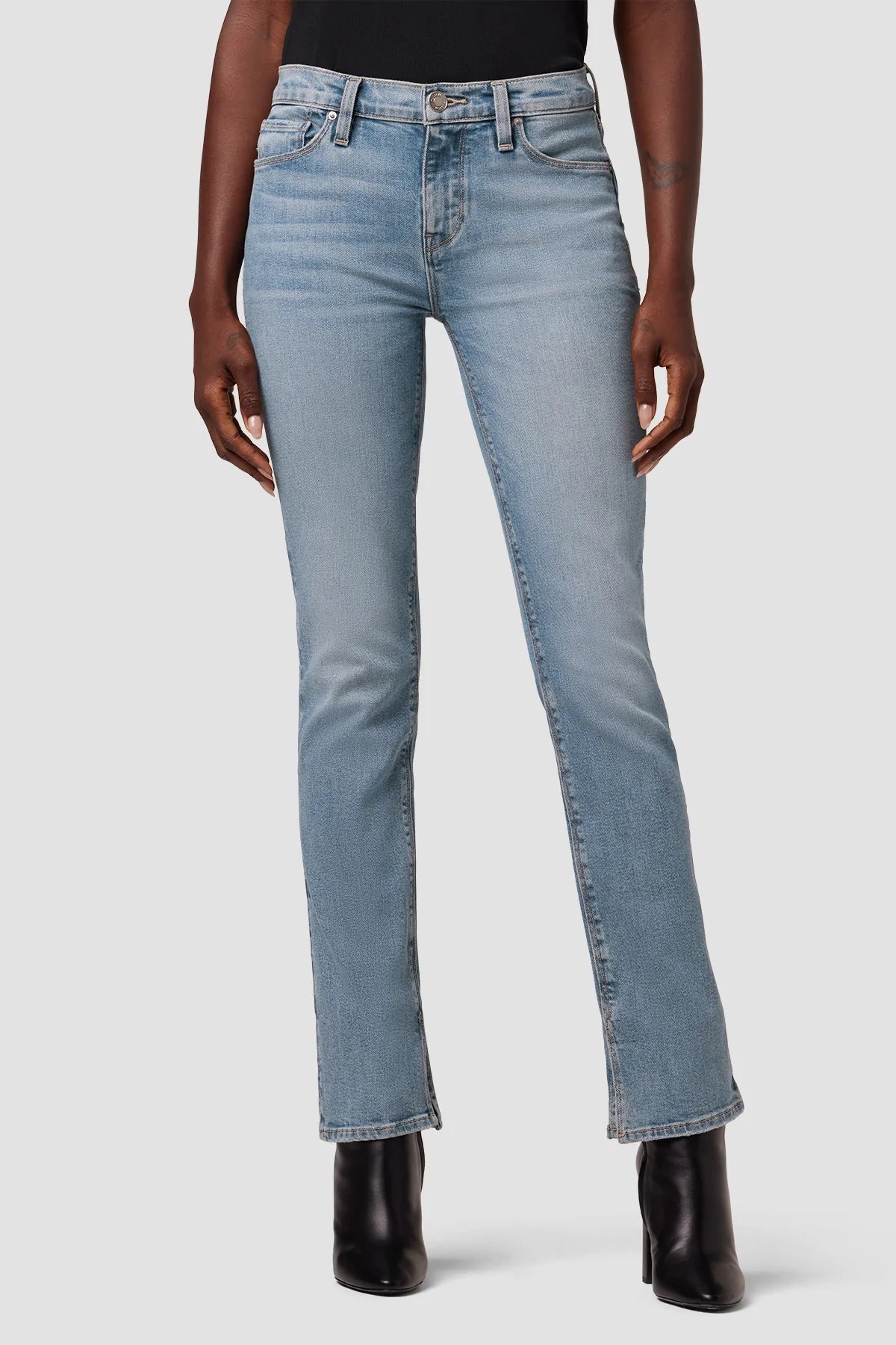 Hudson Jeans Pleated Straight-Leg Jeans